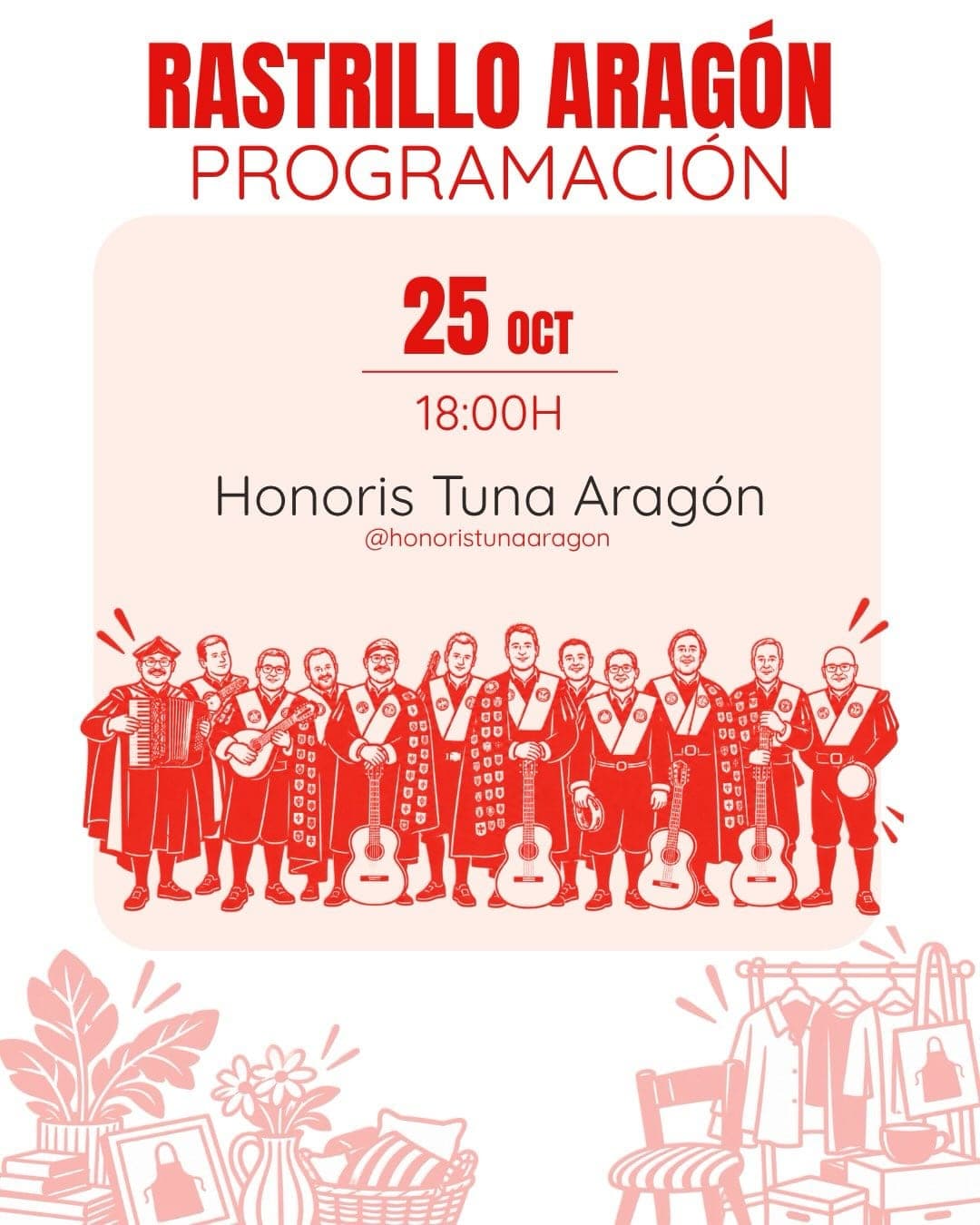 Cartel de Honoris Tuna Aragón en el Rastrillo Aragón