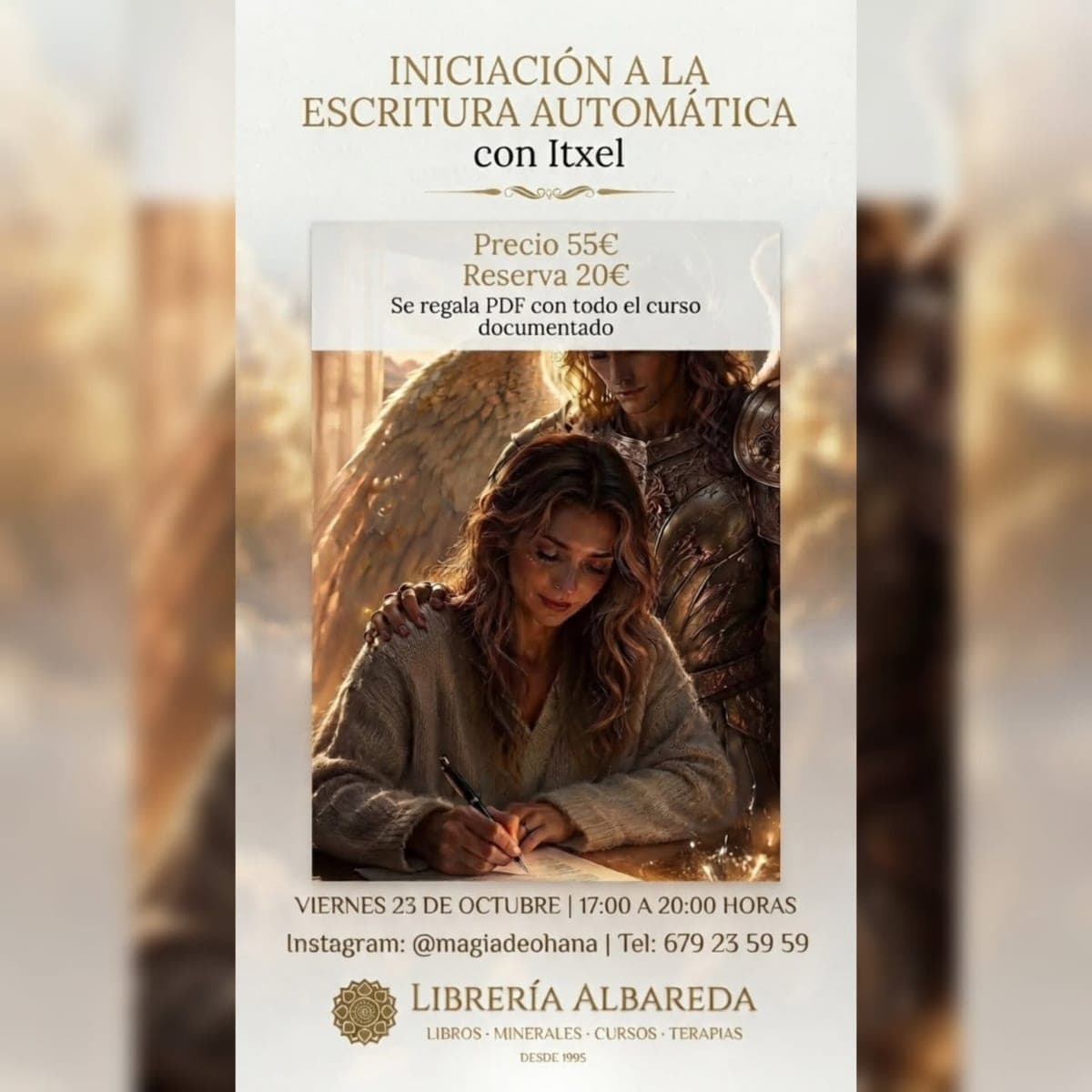 Cartel de Iniciación a la escritura automática con Itxel