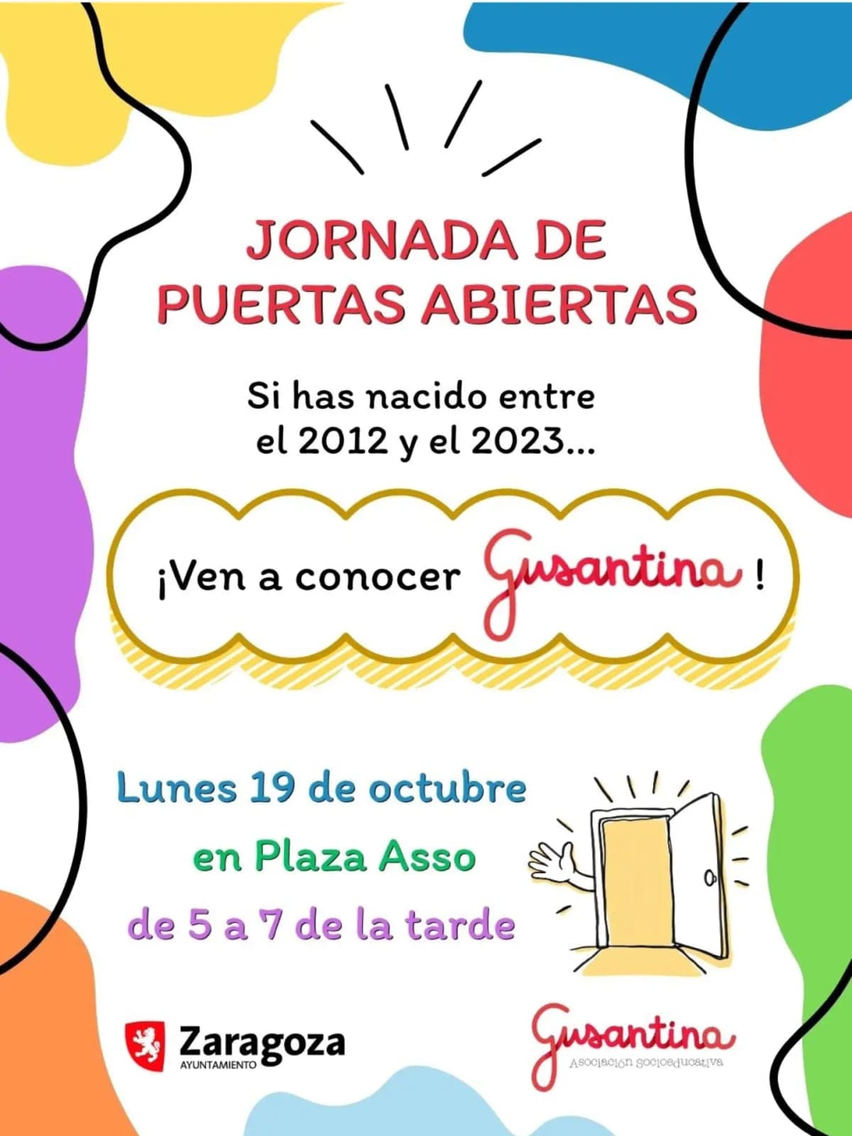 Cartel de Jornada de puertas abiertas de Gusantina