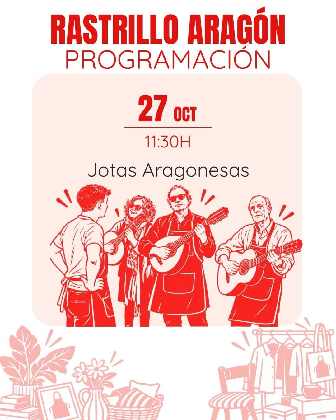 Cartel de Jotas aragonesas en el Rastrillo Aragón