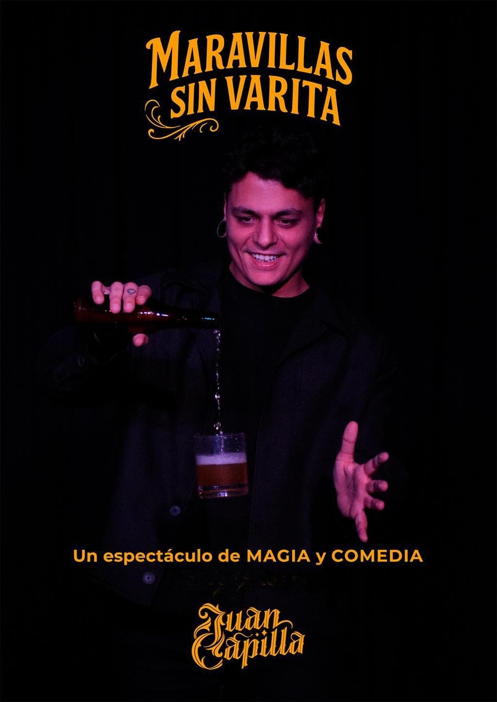 Cartel de Juan Capilla: espectáculo de magia en Arcosur