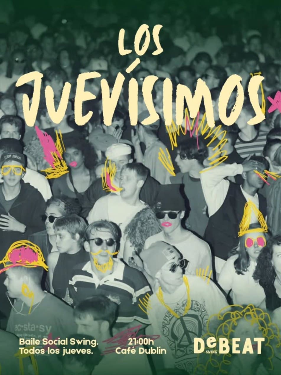 Cartel de Juevísimos: baile social de swing en El Dublin