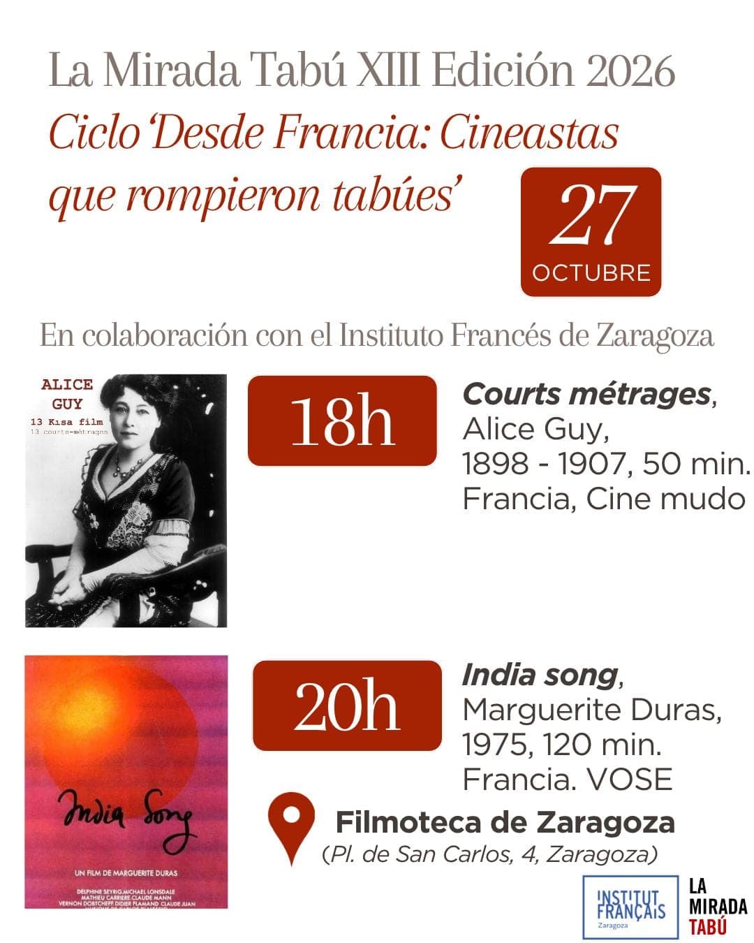 Cartel de La Mirada Tabú: «India Song», de Marguerite Duras
