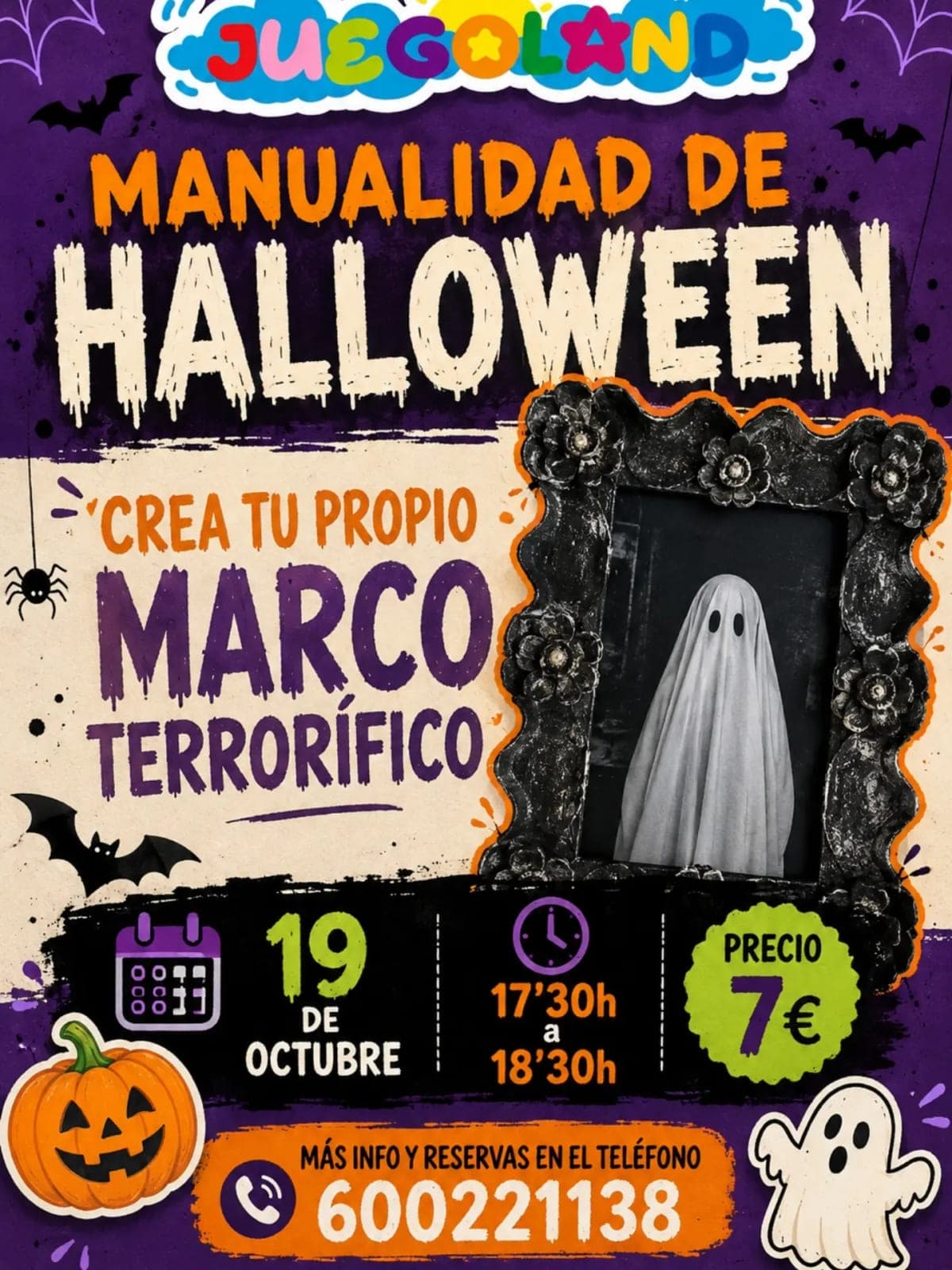 Cartel de Manualidad de Halloween: crea tu propio marco terrorífico en Juegoland