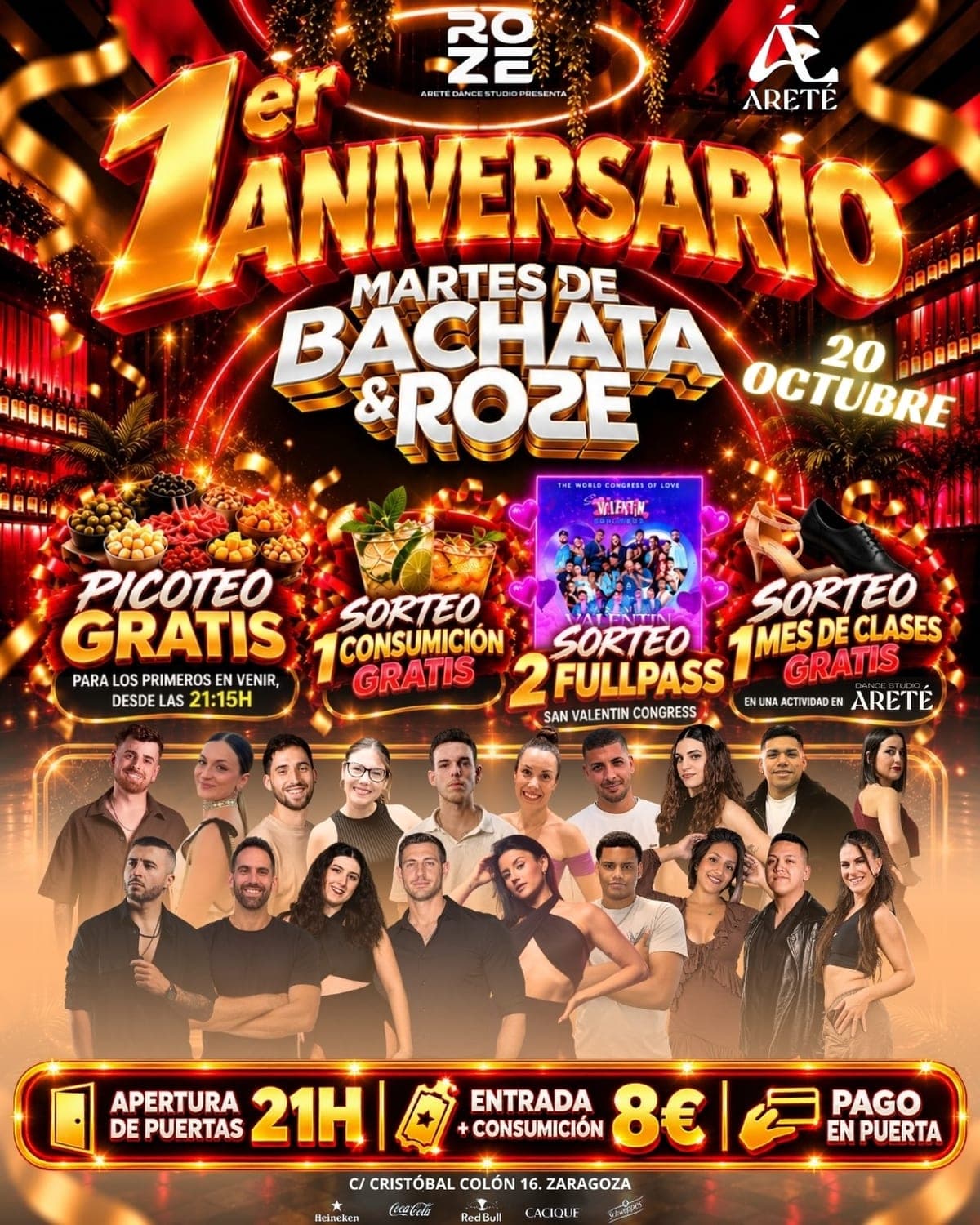 Cartel de Martes de bachata en Roze: 1.er aniversario