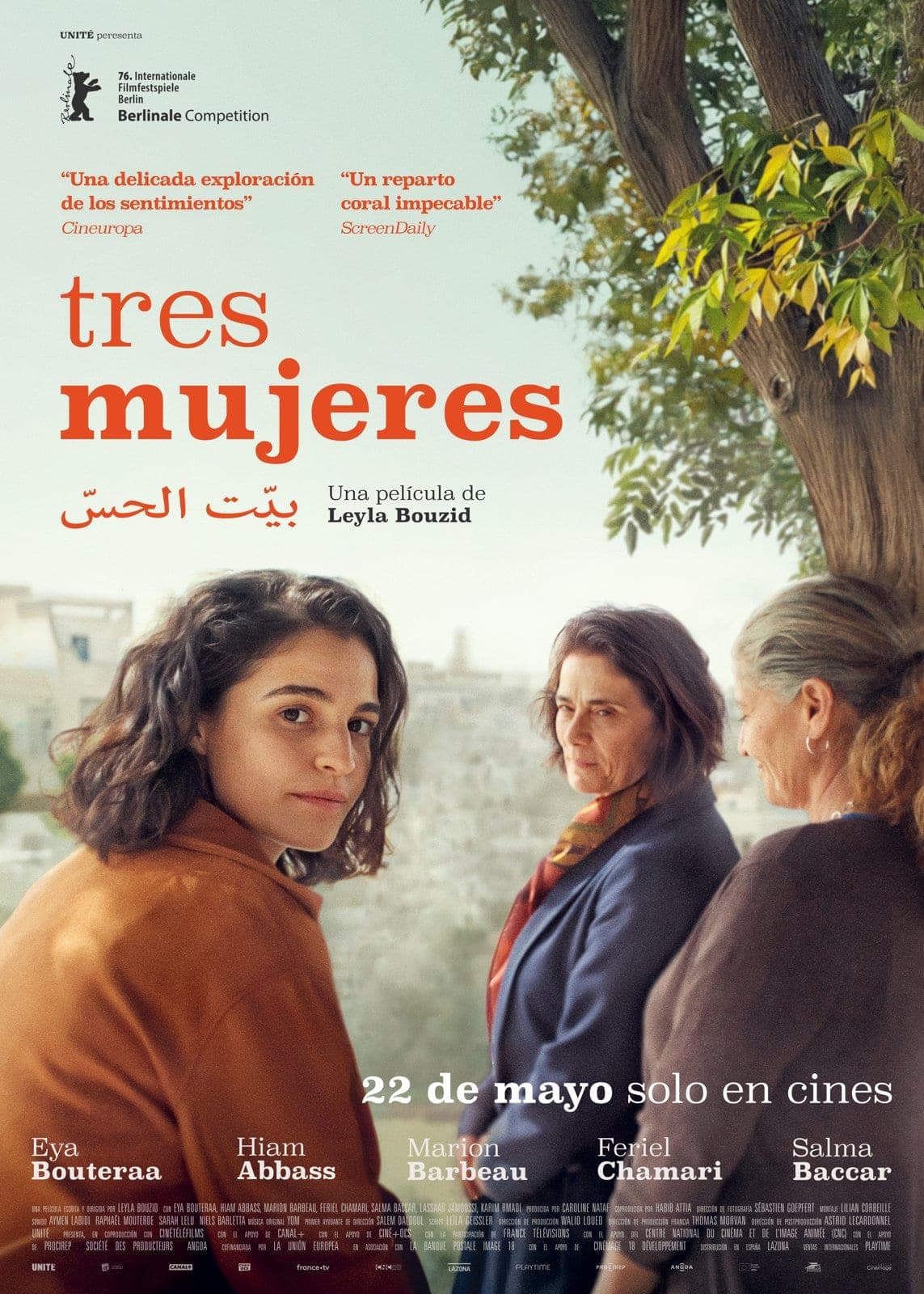 Cartel de Muestra de Cine Realizado por Mujeres: «Tres mujeres», de Leyla Bouzid