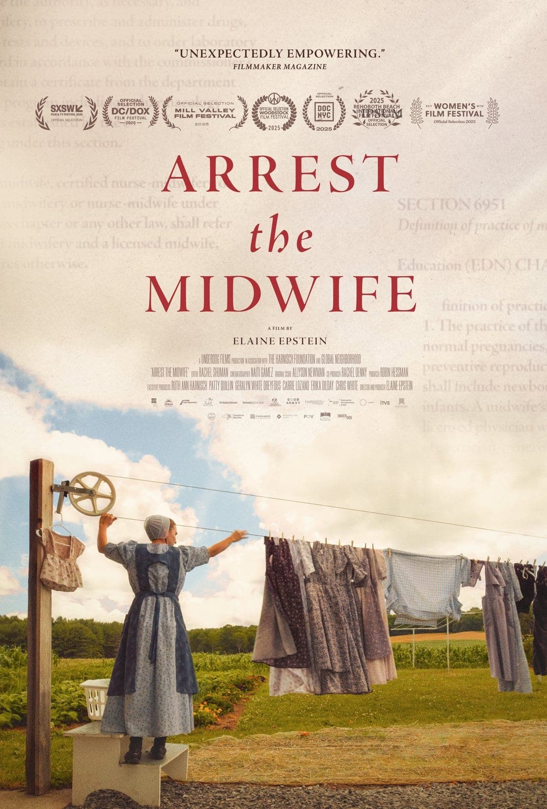 Cartel de Muestra de Cine Realizado por Mujeres: «Arrest the Midwife», de Elaine Epstein