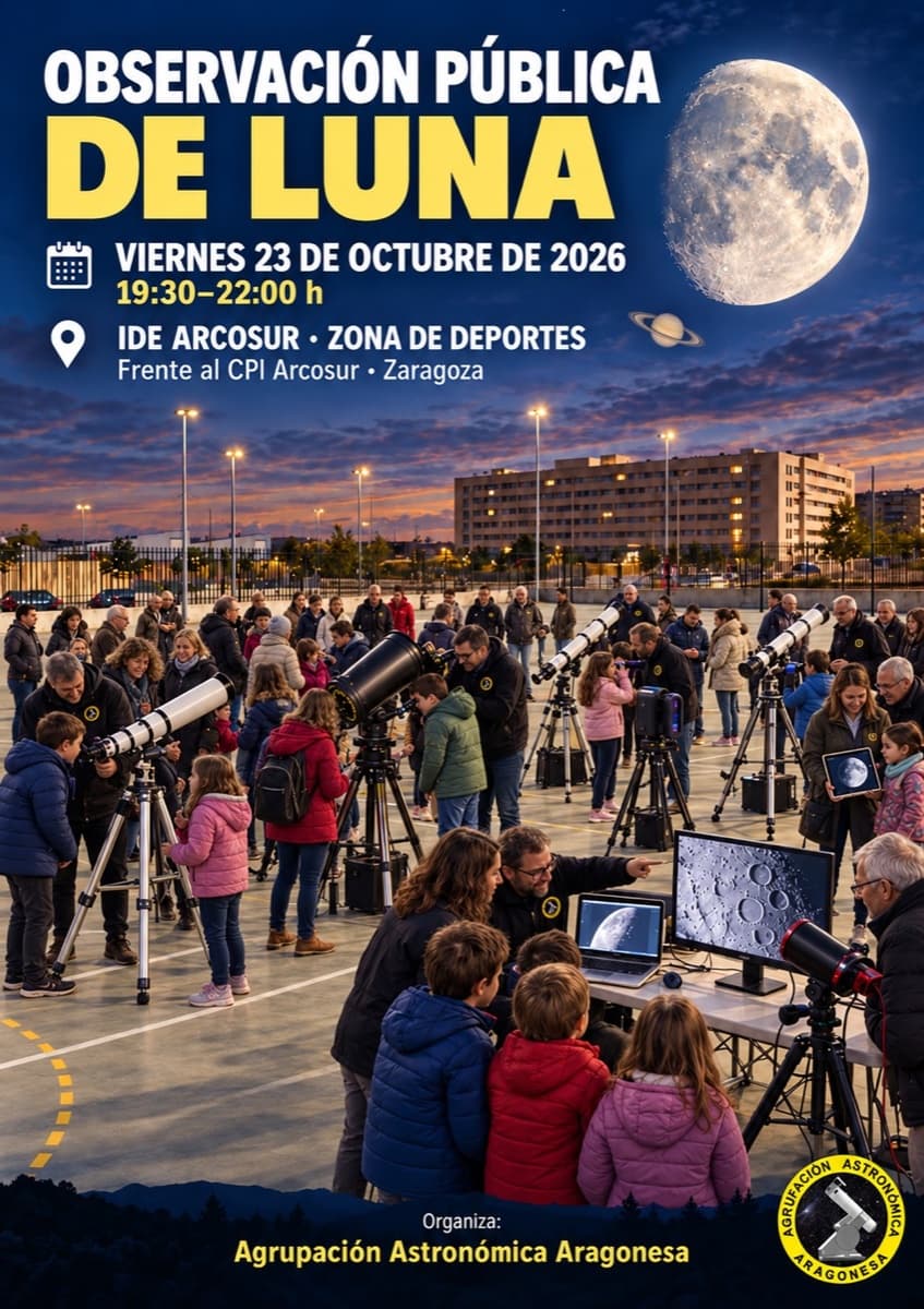 Cartel de Observación pública de Luna