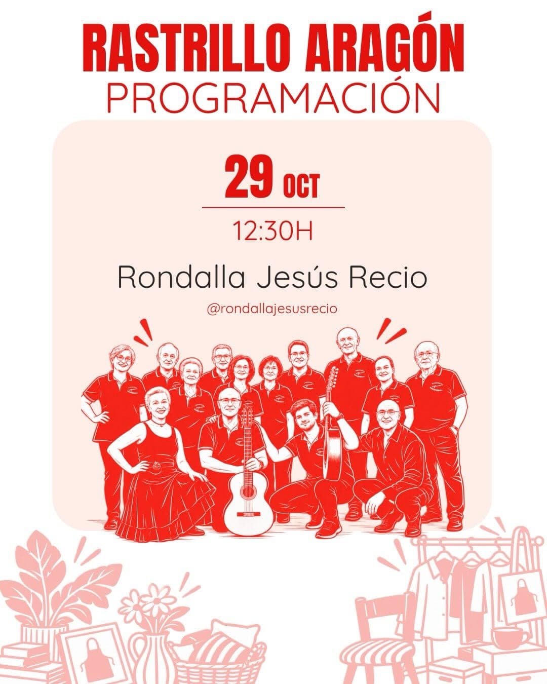 Cartel de Rondalla Jesús Recio en el Rastrillo Aragón