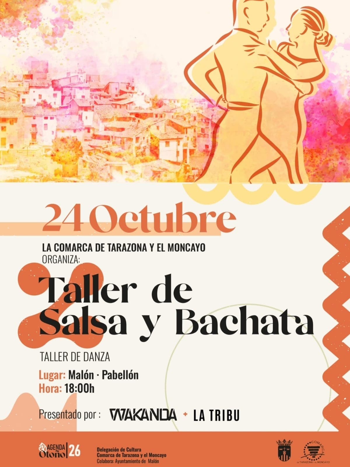 Cartel de Taller de salsa y bachata en Malón