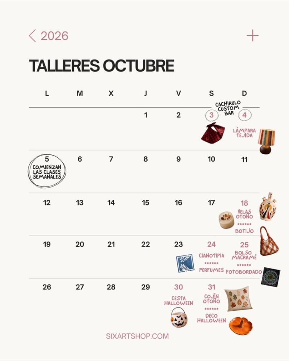 Cartel de Taller: velas de otoño