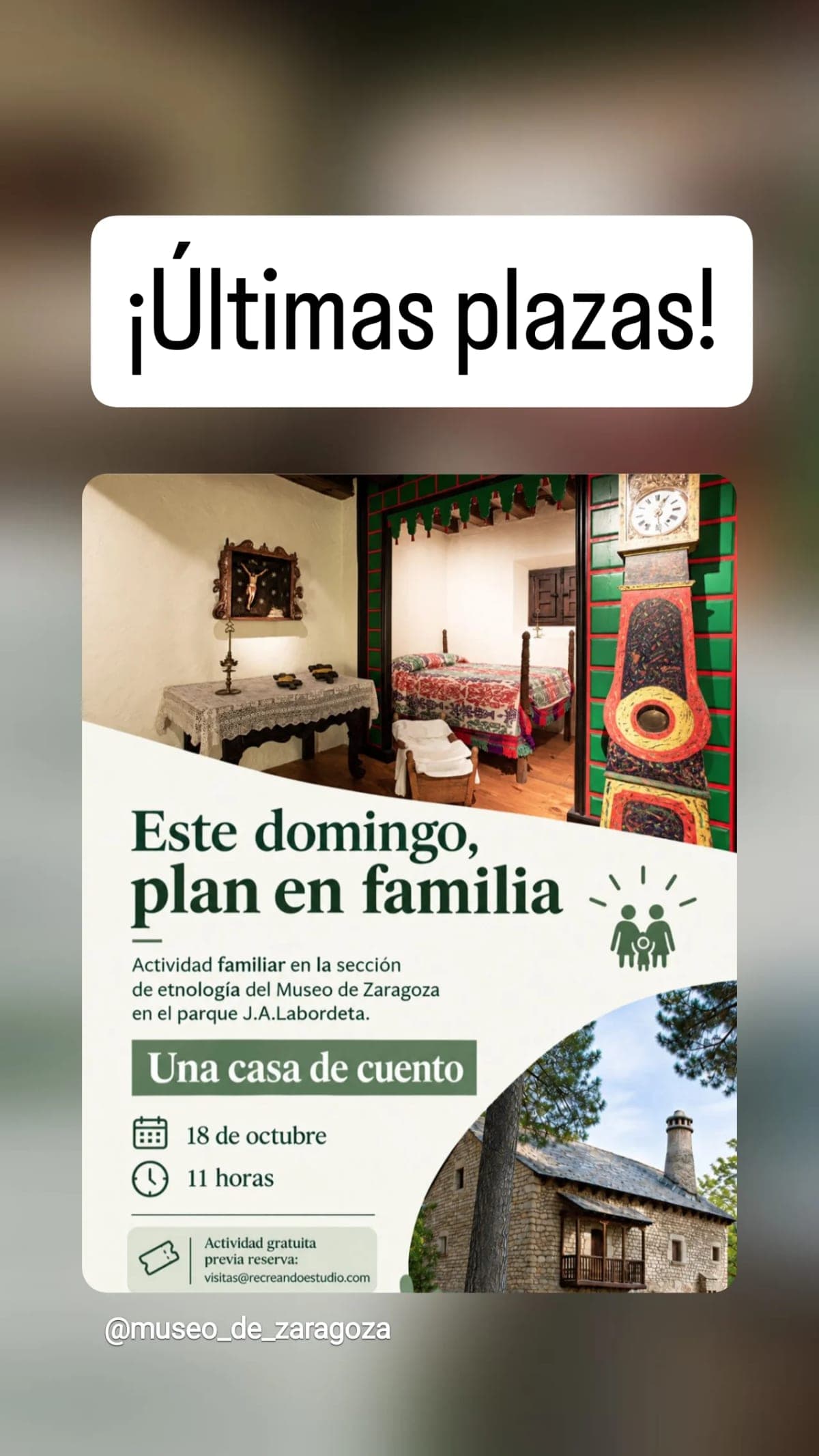 Cartel de Una casa de cuento: plan en familia en la Casa Pirenaica (Museo de Zaragoza)
