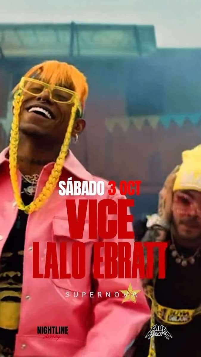 Cartel de Vice: showcase de Lalo Ebratt en Supernova