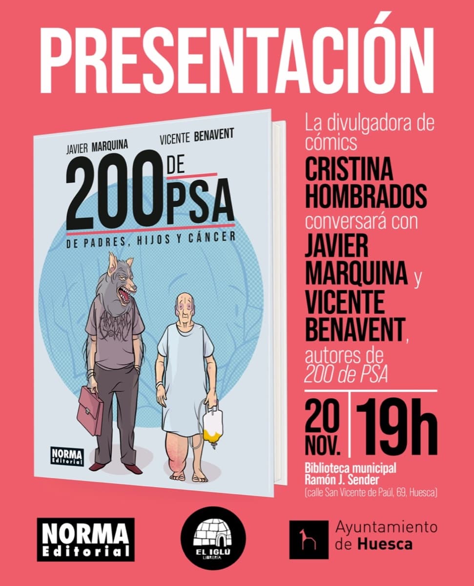 Cartel de Presentación del cómic «200 de PSA», de Javier Marquina y Vicente Benavent