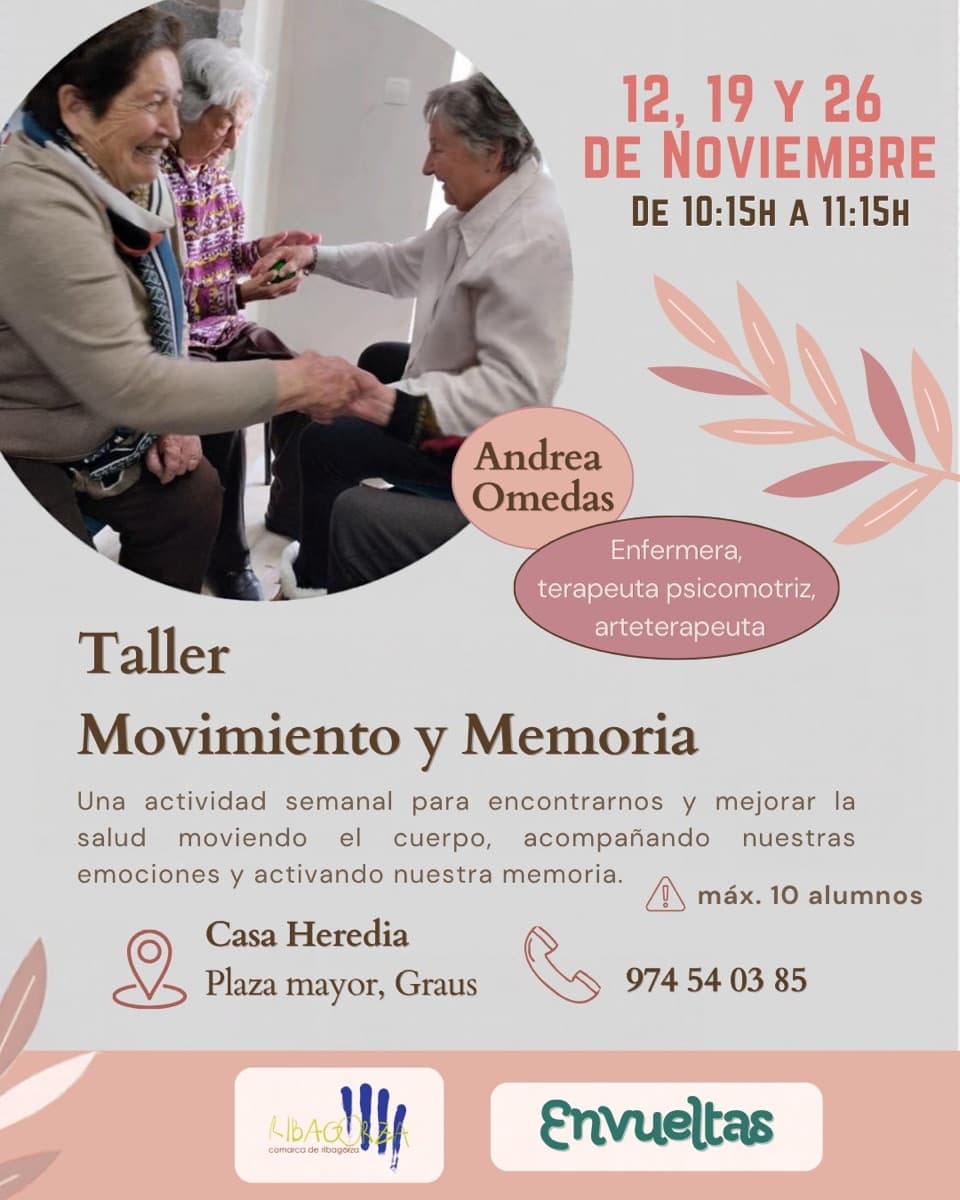 Cartel de Taller «Movimiento y Memoria» para personas mayores
