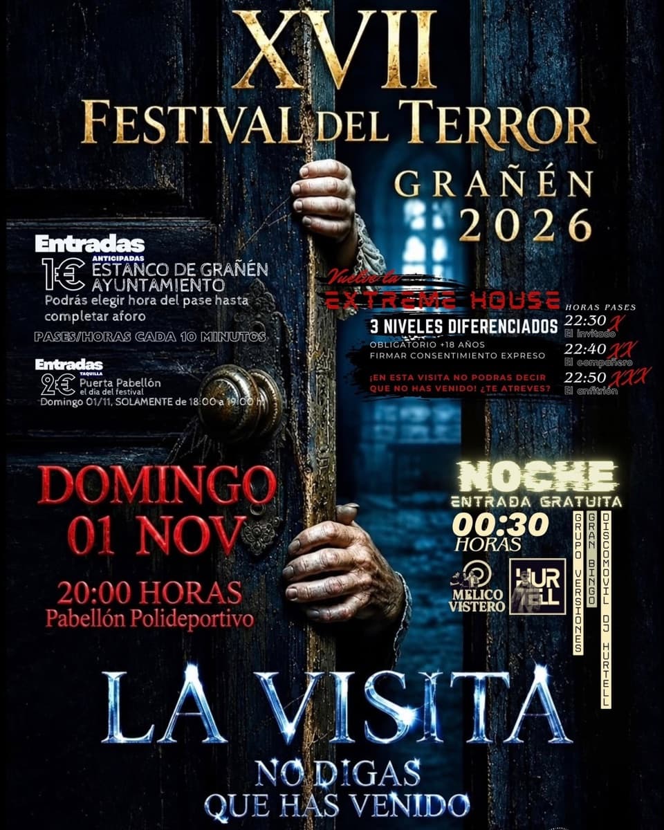 Cartel de XVII Festival del Terror de Grañén: «La visita»