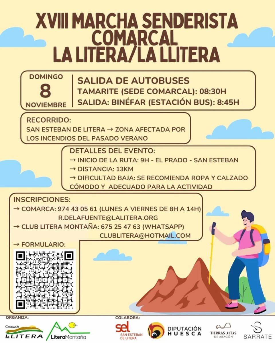 Cartel de XVIII Marcha Senderista Comarcal de La Litera