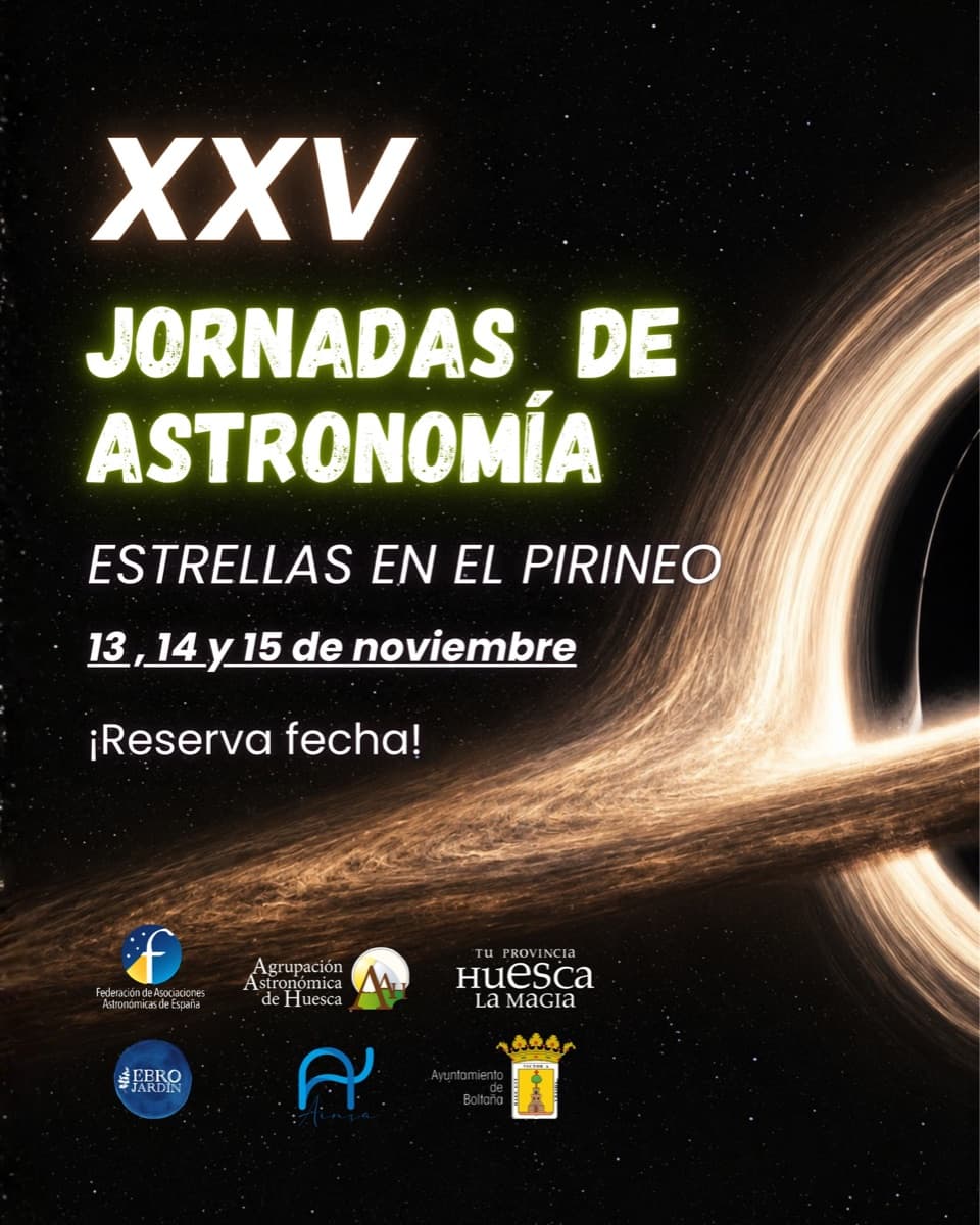 Cartel de XXV Jornadas de Astronomía «Estrellas en el Pirineo»