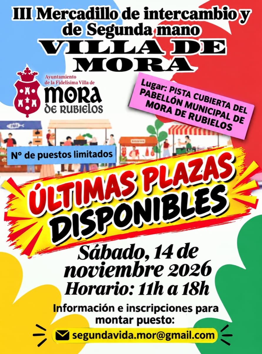Cartel de III Mercadillo de intercambio y segunda mano Villa de Mora