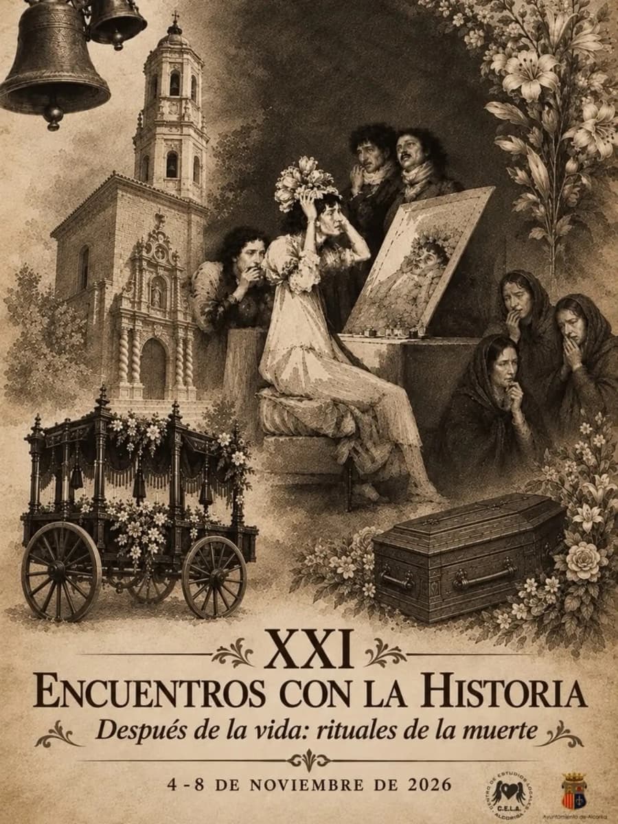 Cartel de Mesa redonda «La muerte: costumbres que nos unen y nos diferencian», en Alcorisa