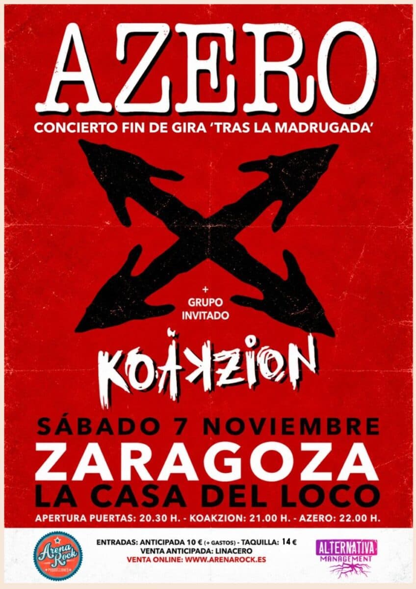 Cartel de Azero + Koakzion en La Casa del Loco