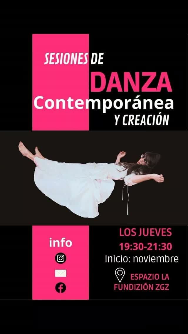 Cartel de Danza contemporánea y creación con Ana Cotoré en La Fundizión