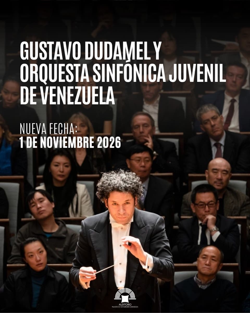 Cartel de Gustavo Dudamel y la Orquesta Sinfónica Nacional Juvenil de Venezuela