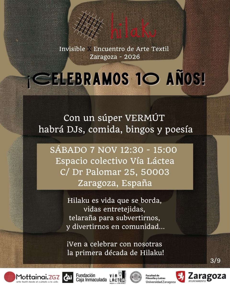 Cartel de Hilaku cumple 10 años: vermú con DJ, comida, bingo y poesía