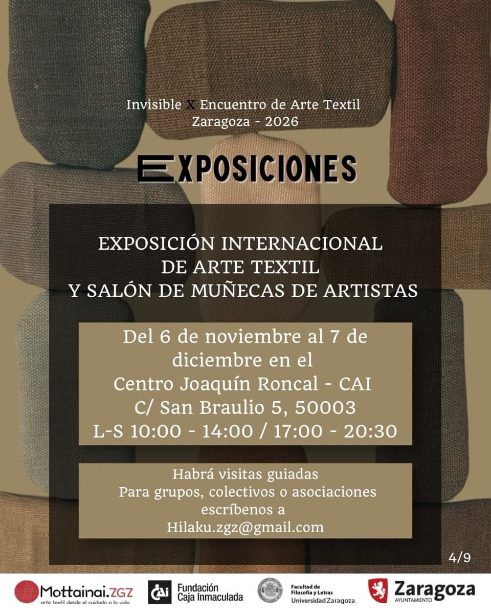 Cartel de Hilaku X «Invisible»: exposición internacional de arte textil
