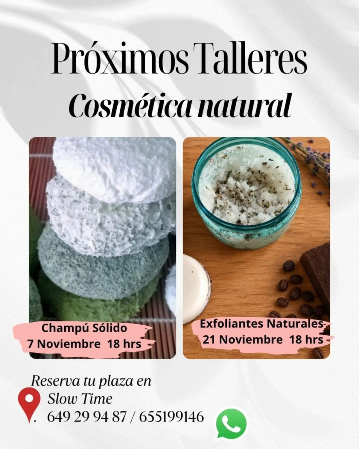 Cartel de Taller de champú sólido en Slow Time