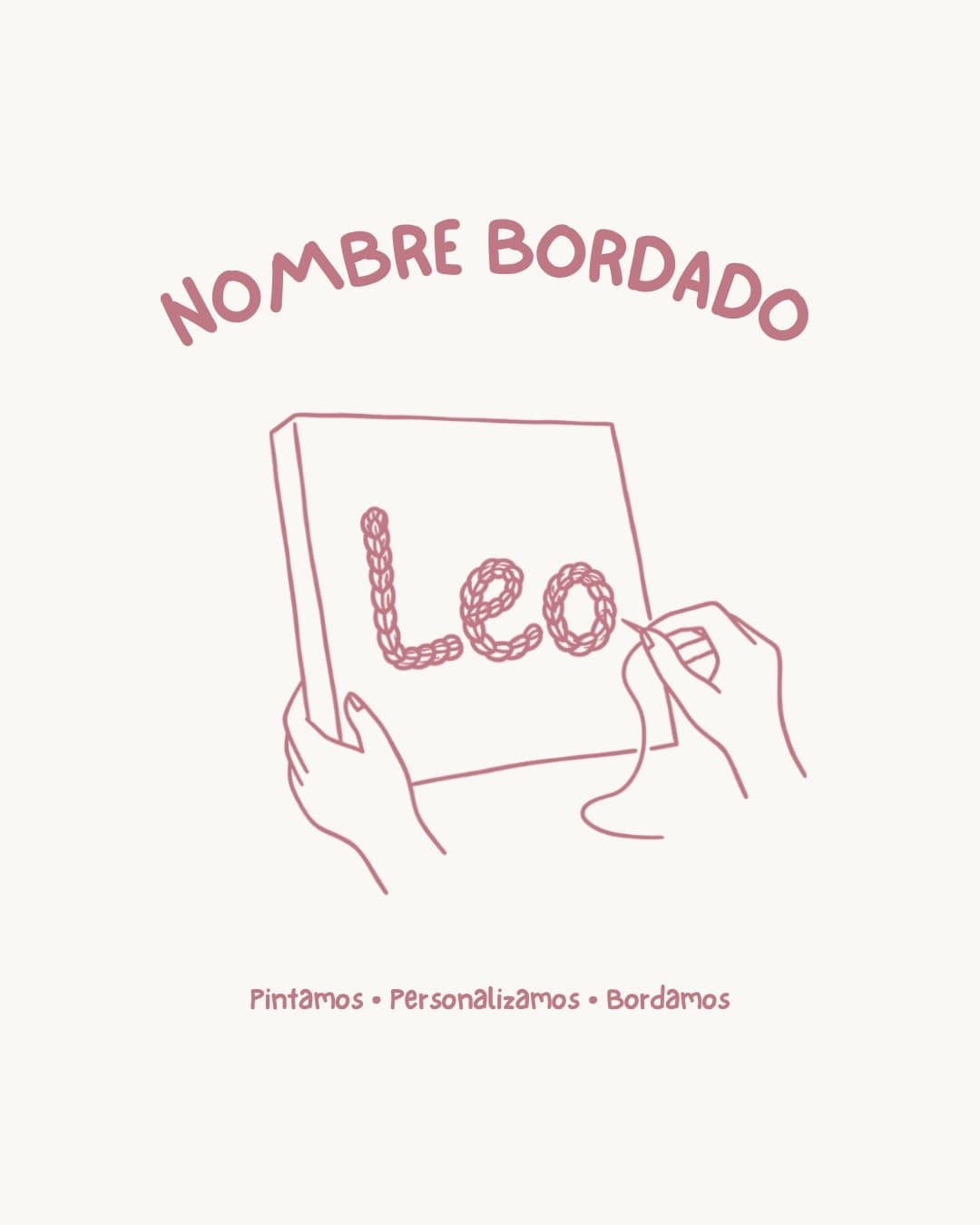 Cartel de Taller: nombre bordado