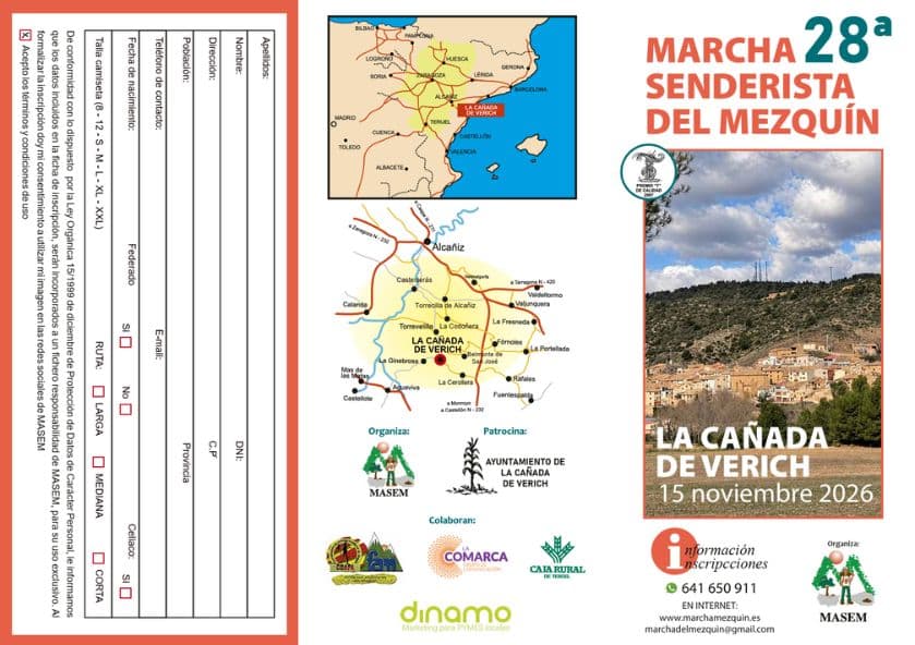 Cartel de XXVIII Marcha senderista del Mezquín