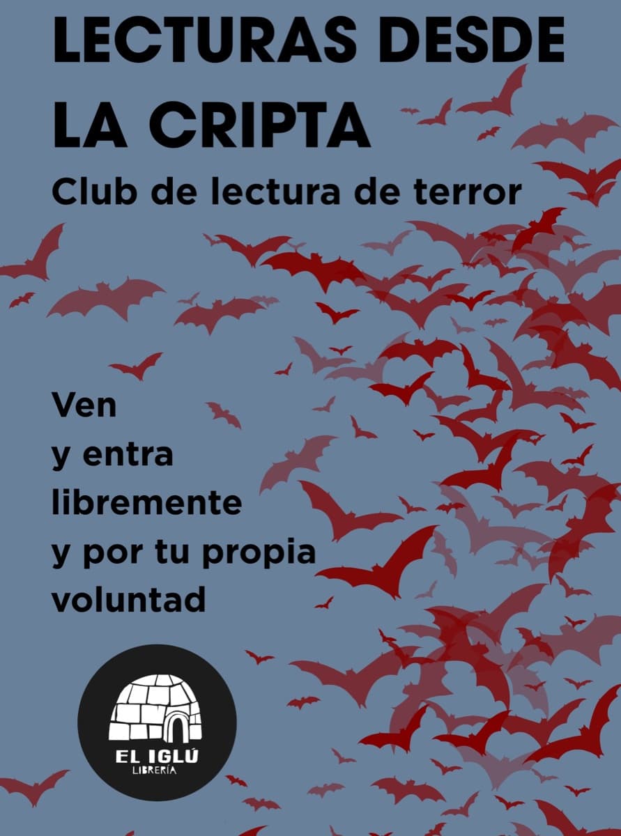 Cartel de «Lecturas desde la cripta», club de lectura de terror