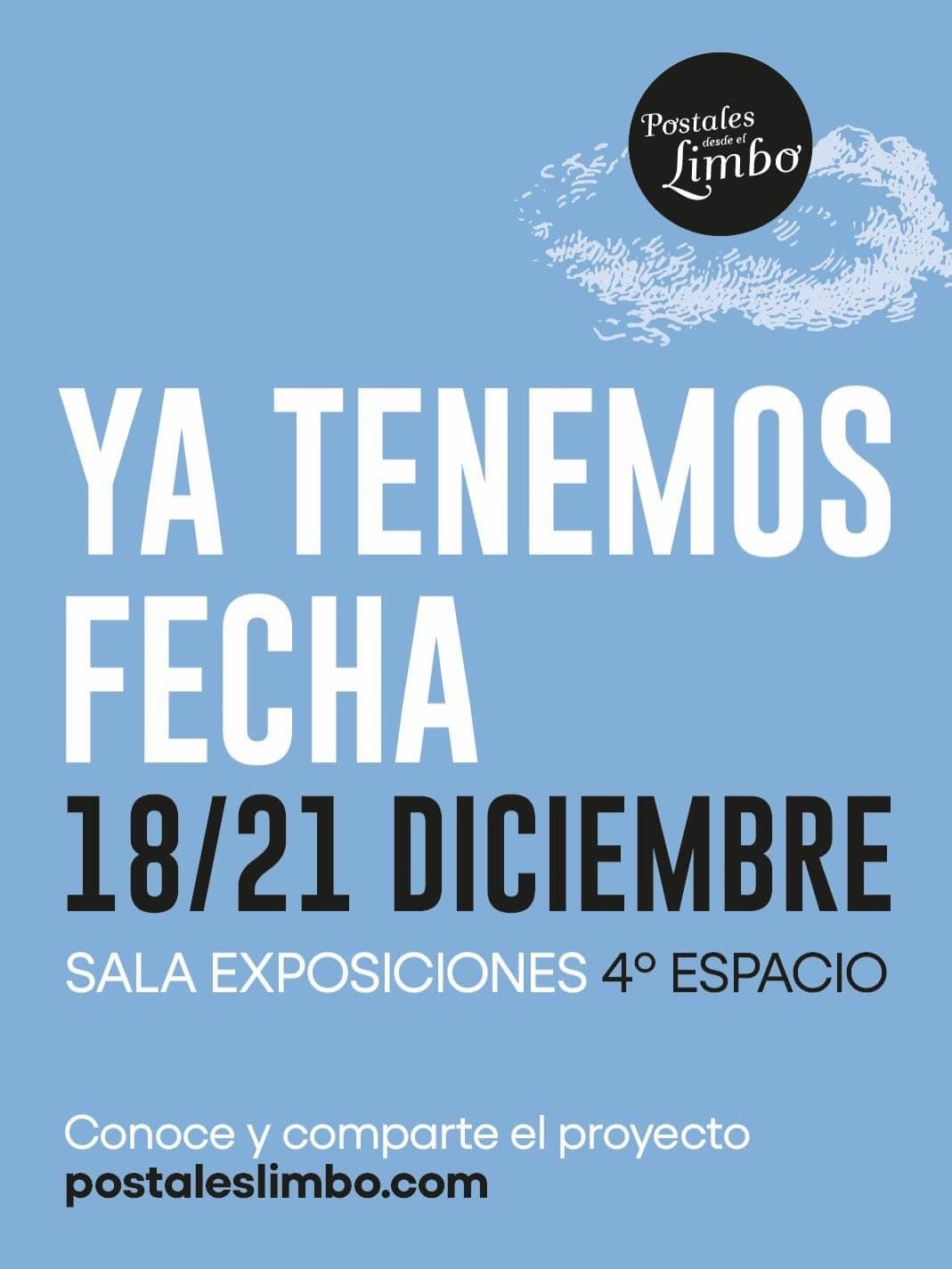 Cartel de Postales desde el Limbo XVI: exposición solidaria de postales de artista