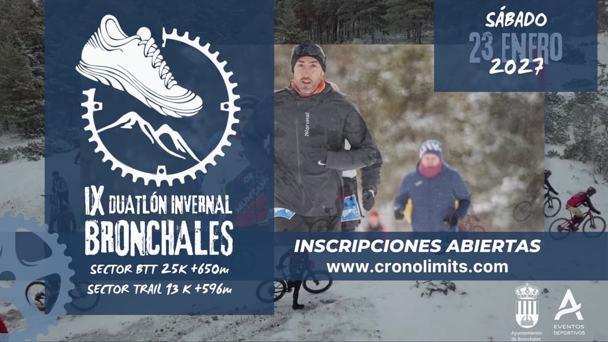 Cartel de IX Duatlón Invernal Bronchales