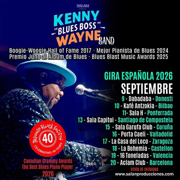 Cartel de Kenny “Blues Boss” Wayne