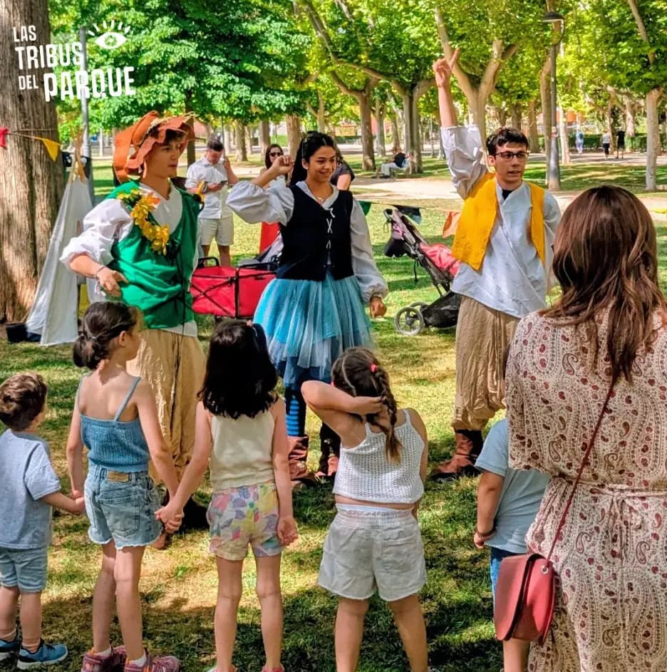 Cartel de Las Tribus del Parque en el Parque del Agua