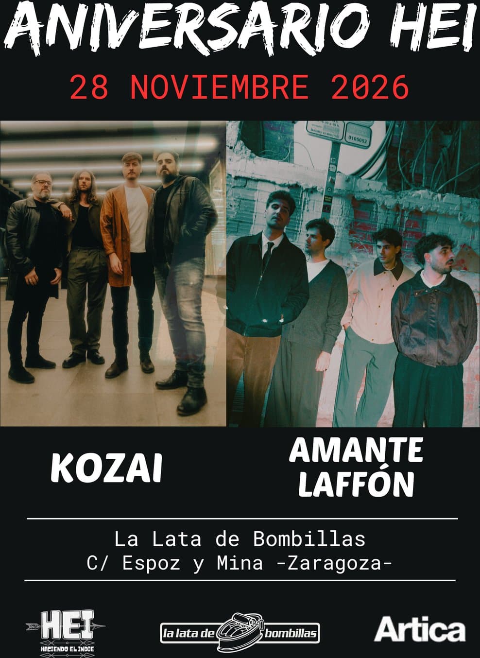 Cartel de Amante Laffón en La Lata de Bombillas