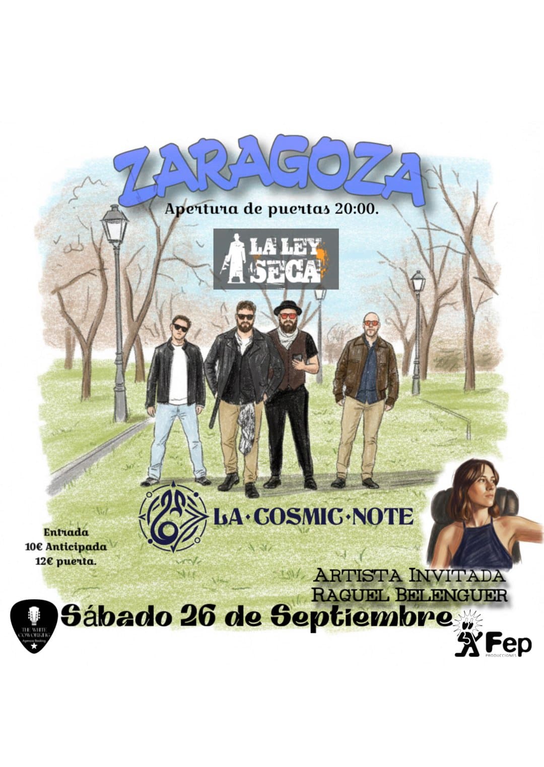 Cartel de La Cosmic Note + Raquel Belenguer