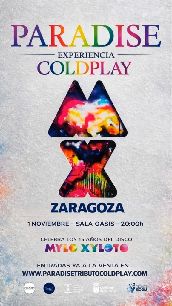 Cartel de Paradise. Tributo a Coldplay