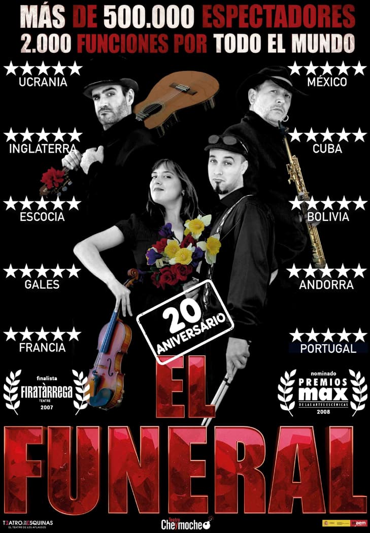 Cartel de ‘El Funeral. 20 aniversario’, de Teatro Che y Moche