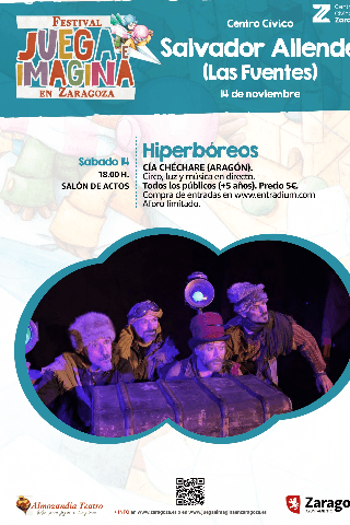 Cartel de Juega e Imagina 2026: Hperbóreos. Cía Chéchare (Aragón)