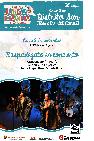 Cartel de Juega e Imagina: Raspa de Gato en concierto. Raspa de Gato (Aragón)