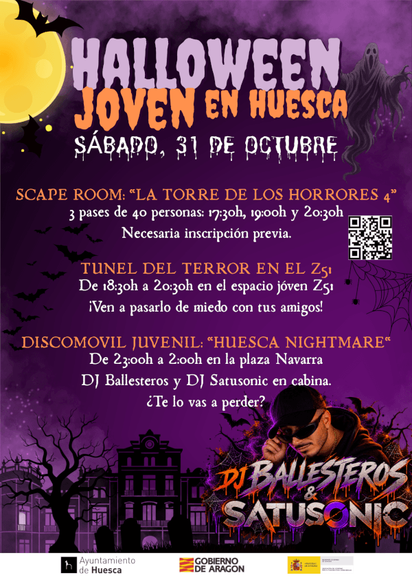 Cartel de Discomóvil juvenil «Huesca nightmare»