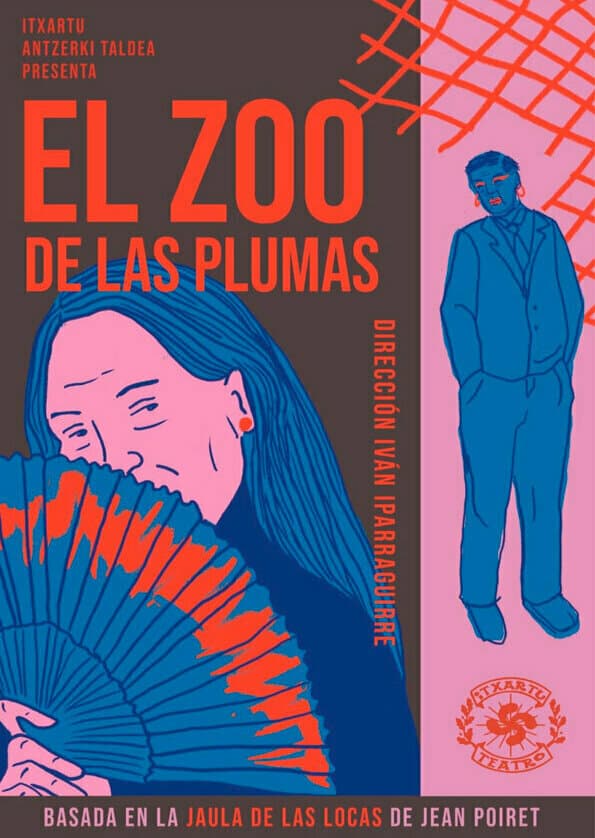 Cartel de «El zoo de las plumas» (Itxartu Antzerki Taldea)