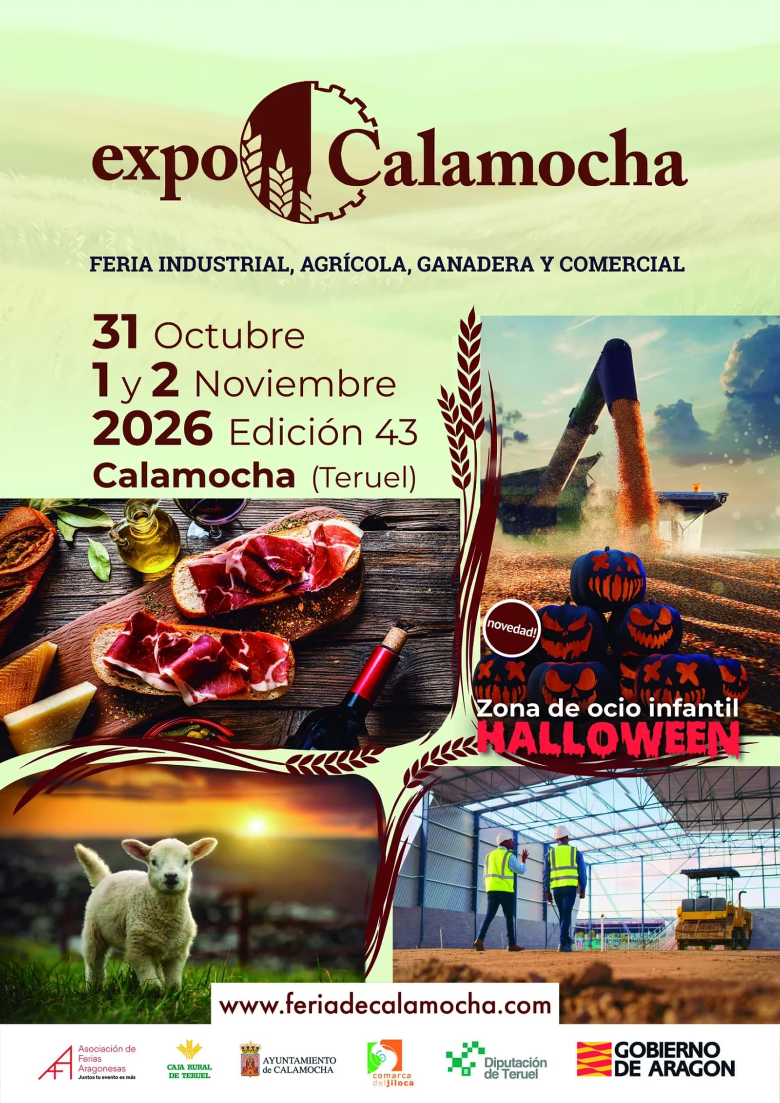 Cartel de ExpoCalamocha 2026: feria industrial, agrícola, ganadera y comercial
