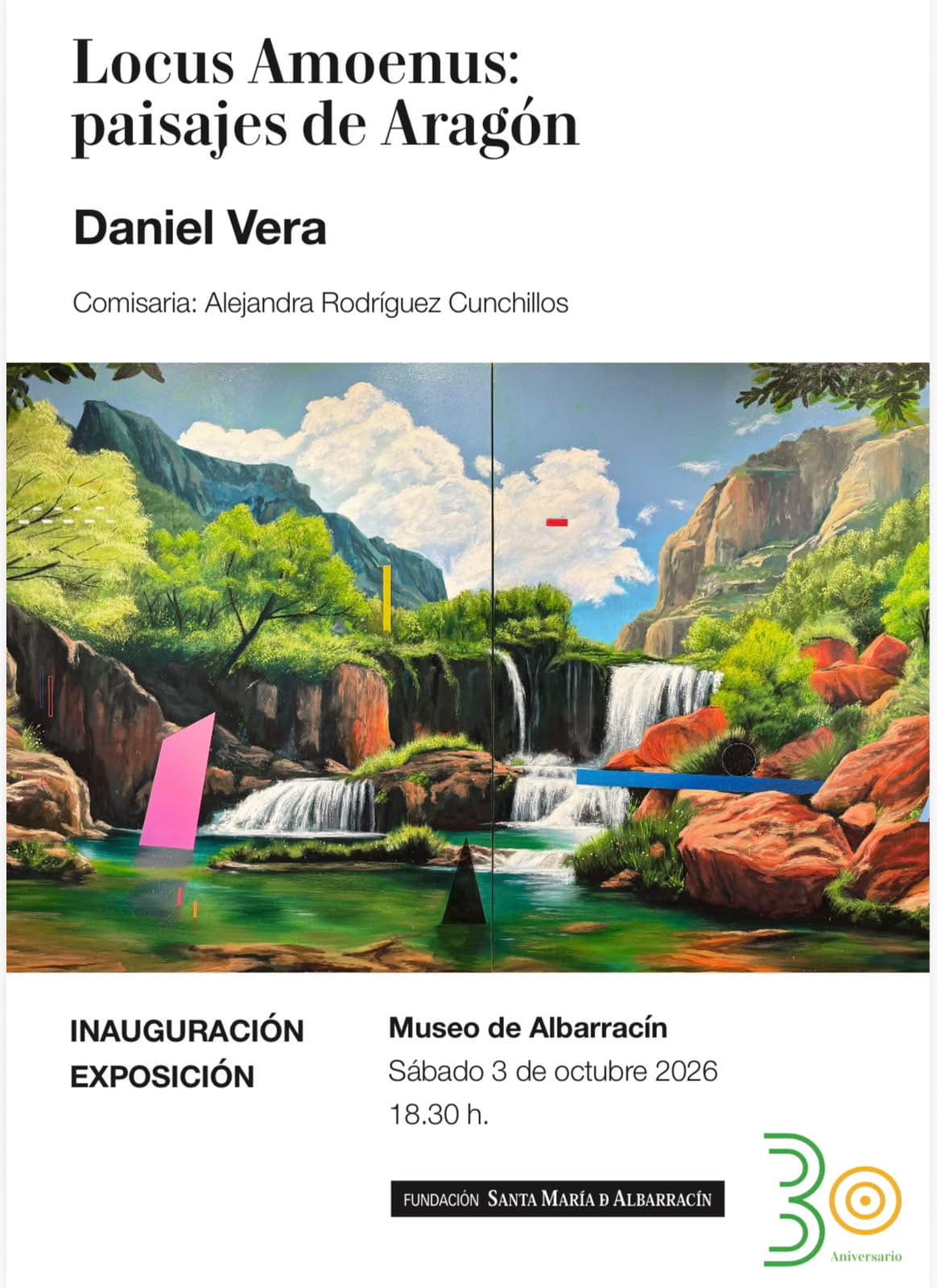 Cartel de Exposición «Locus amoenus: paisajes de Aragón», de Daniel Vera Vargas
