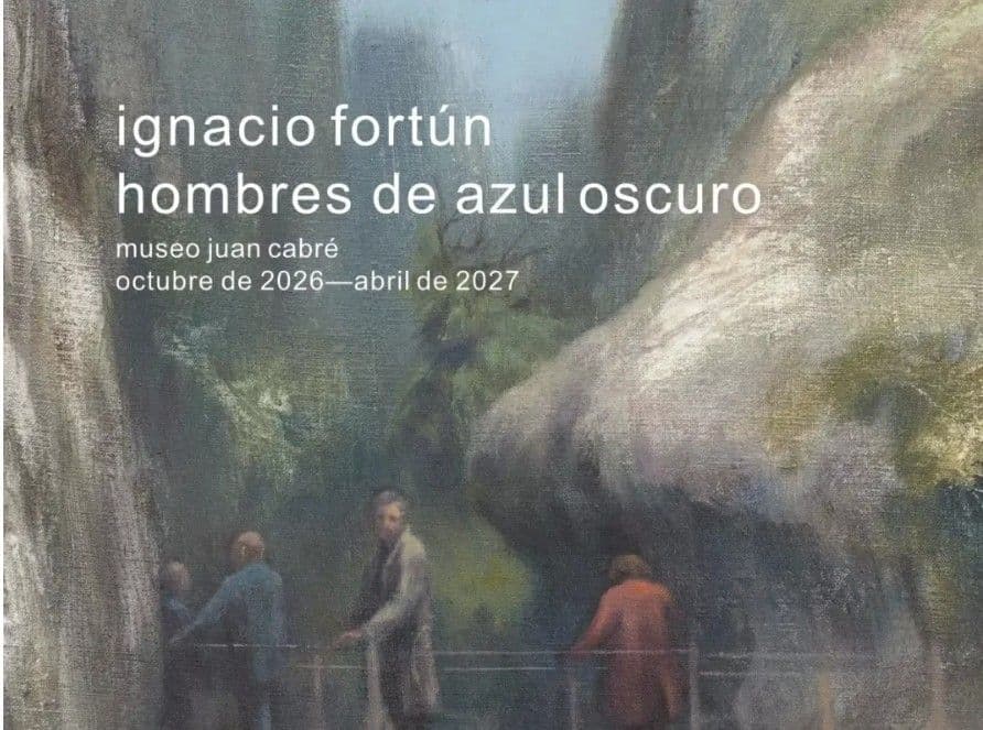 Cartel de Exposición «Hombres de azul oscuro», de Ignacio Fortún
