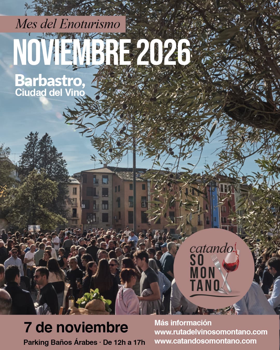 Cartel de Somontano en Ruta: «Barbastro, Ciudad del Vino»