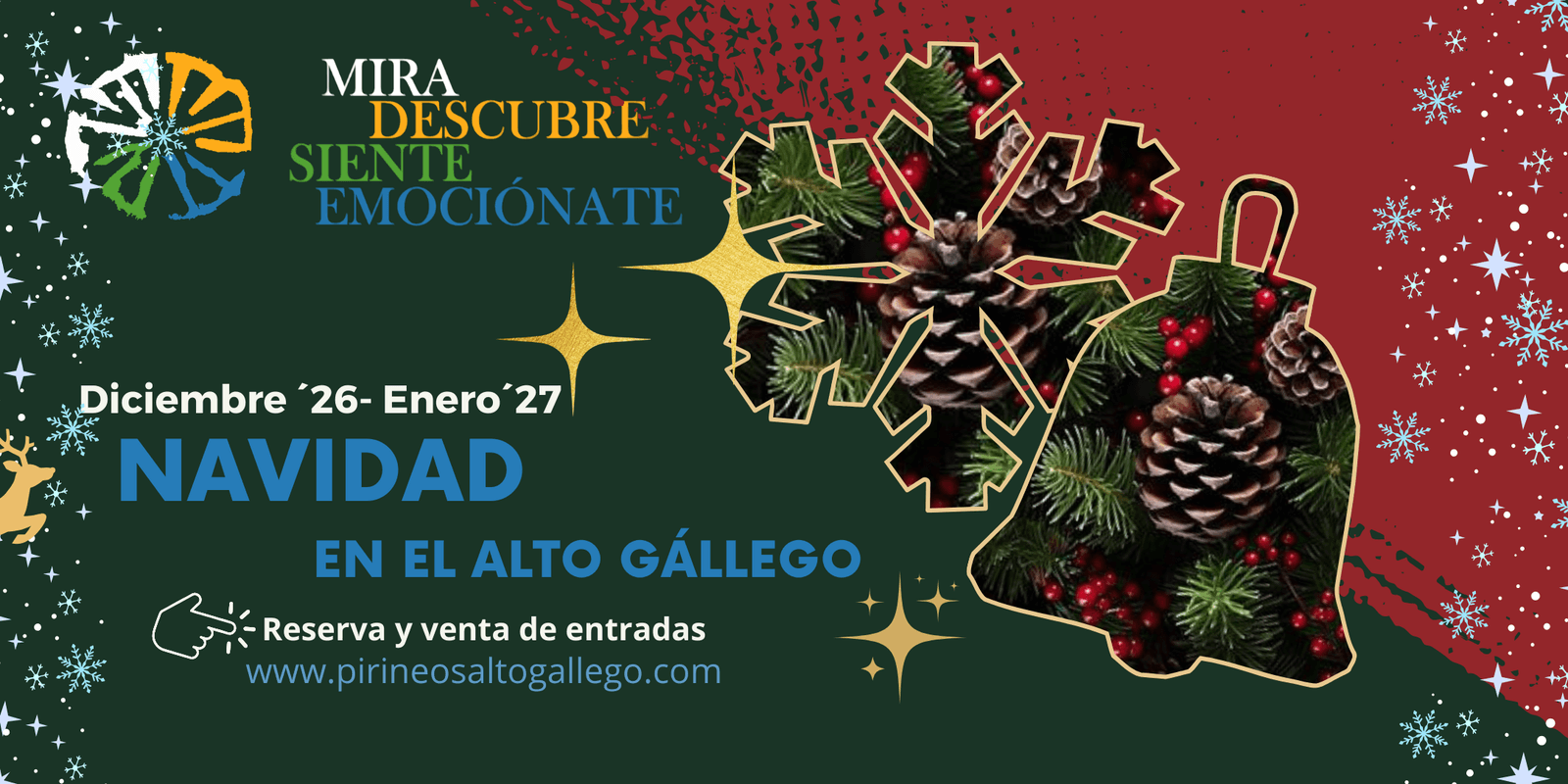 Cartel de Visita guiada de Navidad en Yebra de Basa